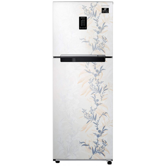 Samsung 314 L 2 Star Inverter Frost Free Double Door Refrigerator With Curd Maestro Mystic Overlay White Convertible Rt34tw