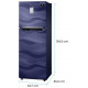 Samsung 253 L 3 Star Inverter Frost-Free Double Door Refrigerator (Blue Wave, Convertible) - RT28T3753UV